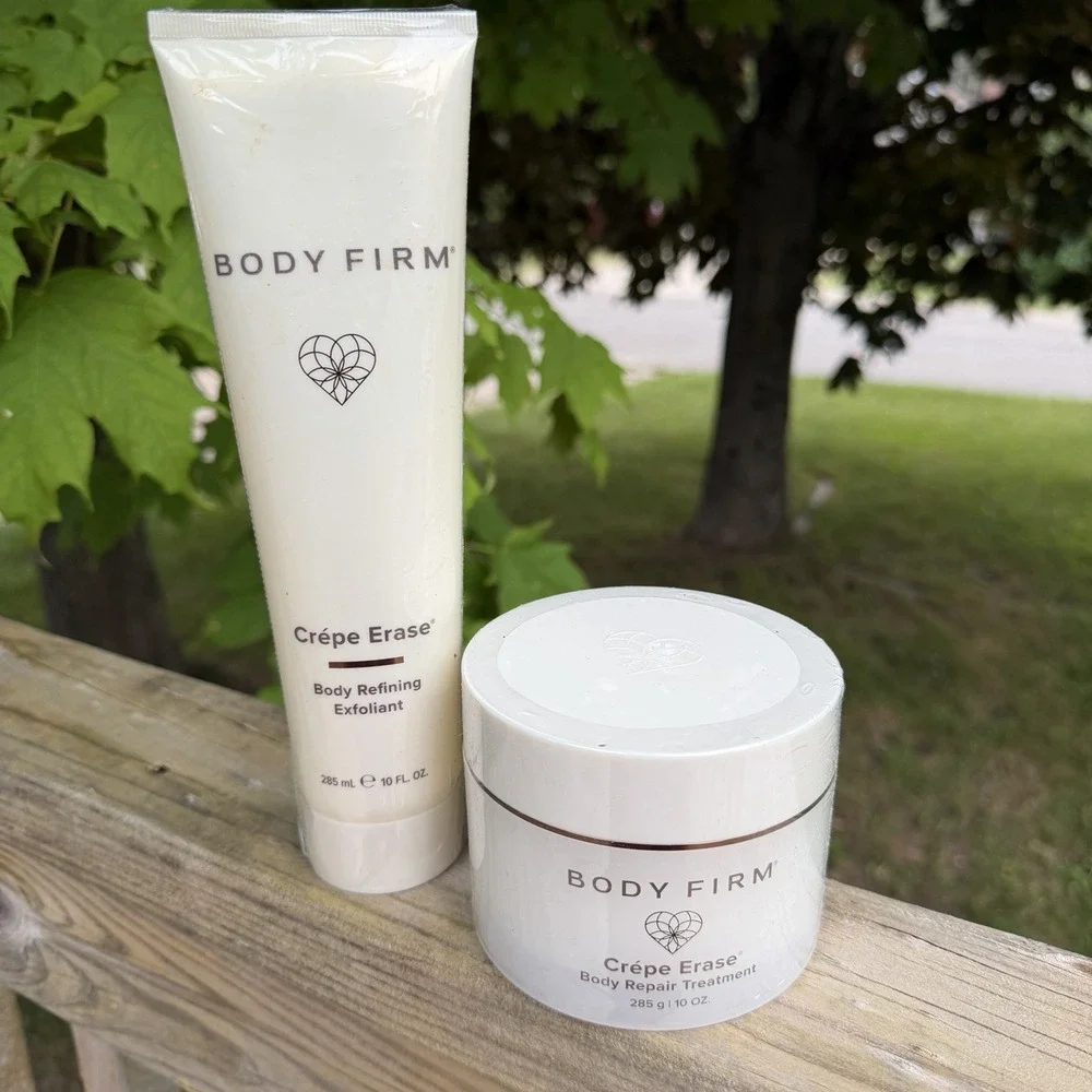 Body Firm Crepe Erase Body Repair Treatment 10oz + Refining Exfoliant 10oz NEW